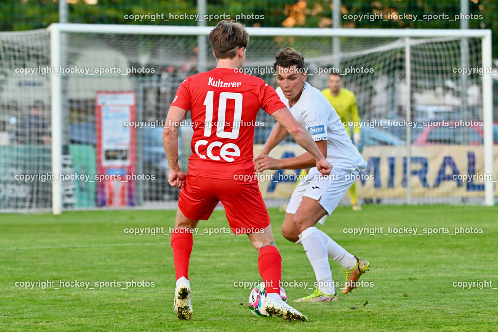 SAK vs. SC St. Veit | #91 Raphael Kulterer SC St. Veit, #9 Luka Gajic SAK, SAK vs. SC St. Veit, SAK vs. SC St. Veit am 19.09.2025 in Klagenfurt (Sportpark Welzenegg), Austria, (Photo by Bernd Stefan)