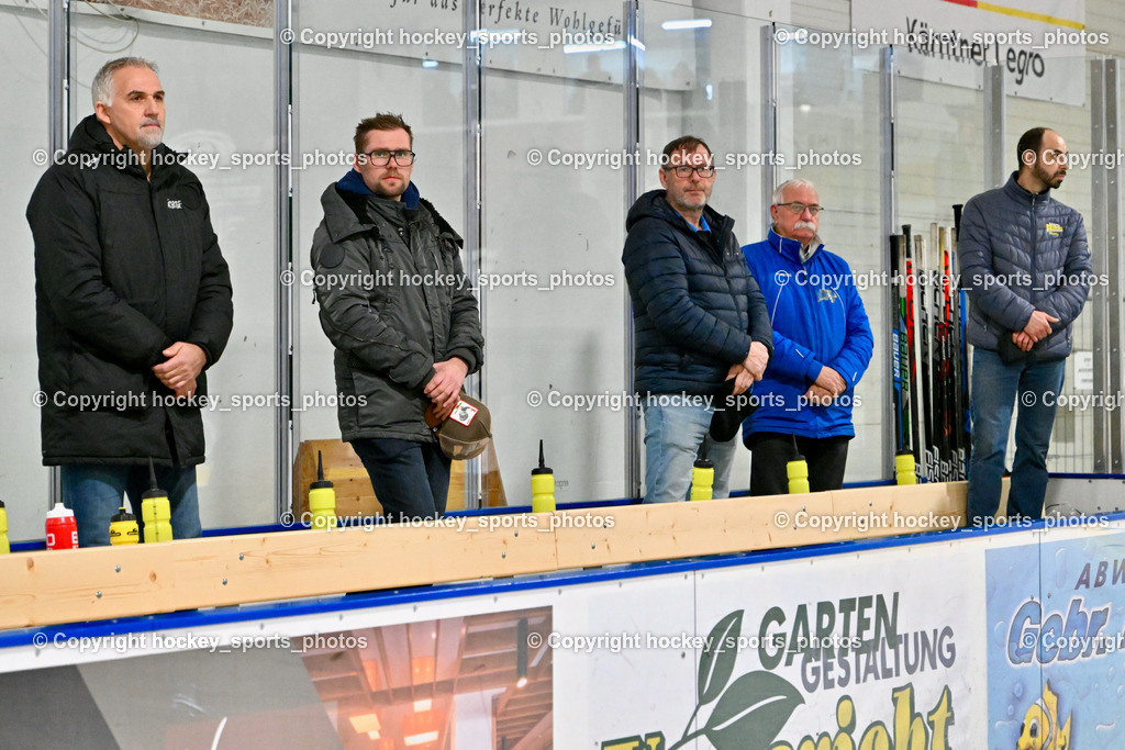  ESC Steindorf vs. EHC Althofen 2.3.2023 | Headcoach EHC Althofen Ressmann Gerald, Assistentcoach EHC Althofen LUNGKOFLER Gerald, Obmann EHC Althofen Karl WEITENSFELDER, 