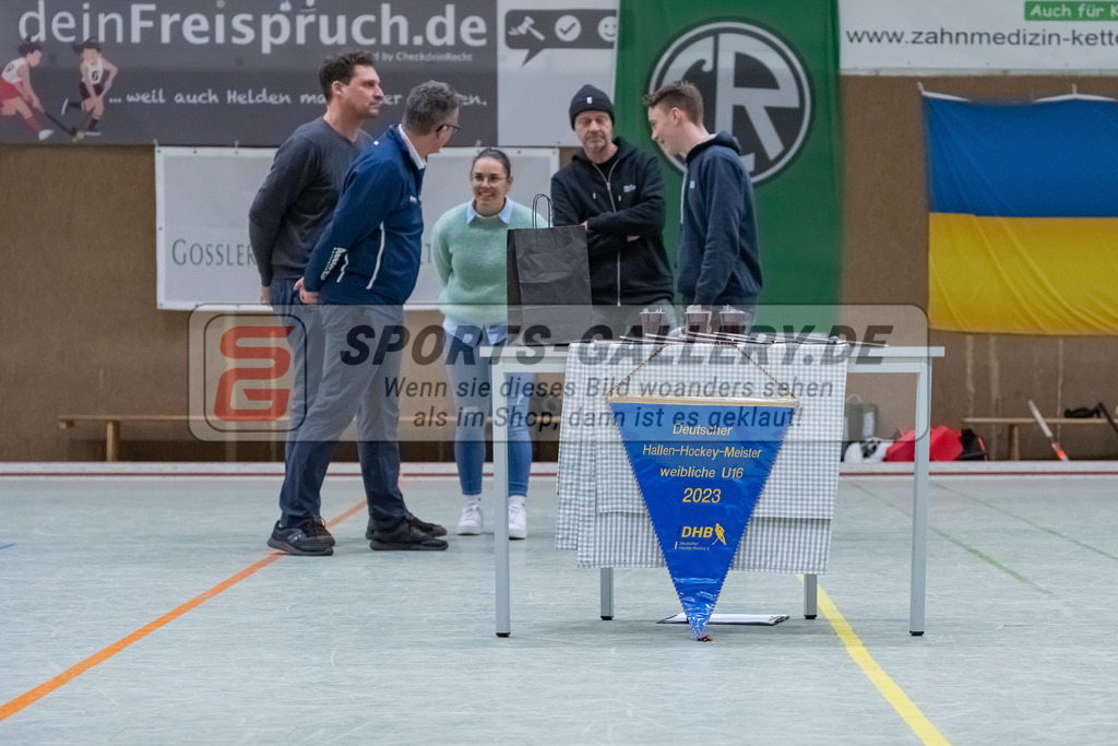 HK_20230226_105305 | Deutsche Meisterschaft WU16 Finale / Ehrungen Harvestehuder THC - 1. Hanauer THC am 26.2.2023 DSC 99, Düsseldorf ,