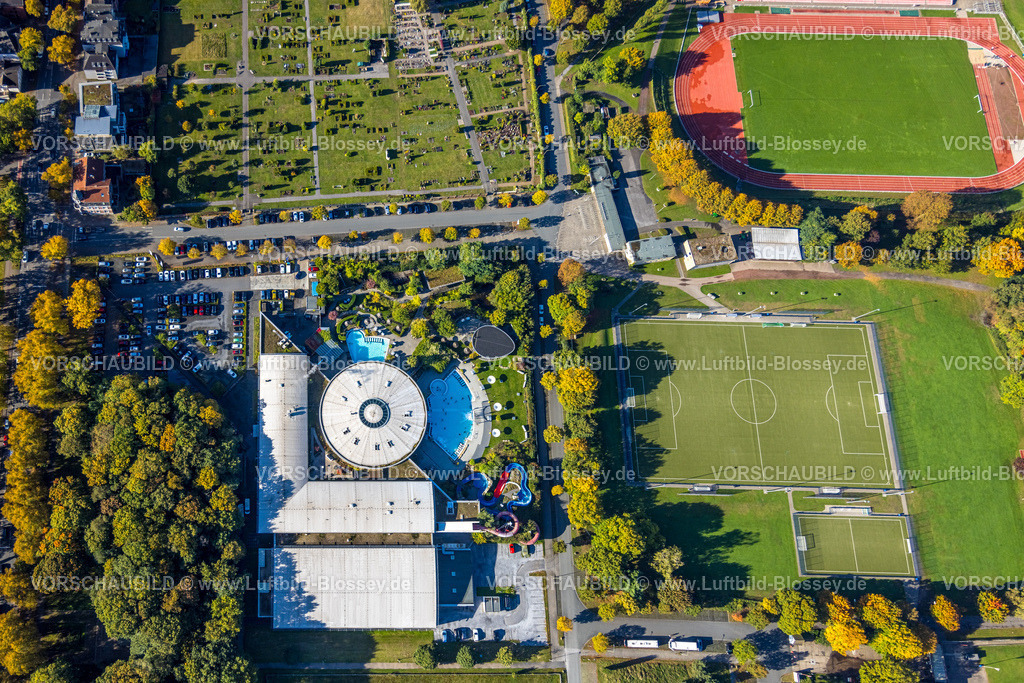 Hamm241007273 | Luftbild, Maximare Erlebnistherme Bad Hamm GmbH Schwimmbad Freibad, Senkrechtaufnahme, Sportplatz Fußballstadion, Mitte, Hamm, Ruhrgebiet, Nordrhein-Westfalen, Deutschland