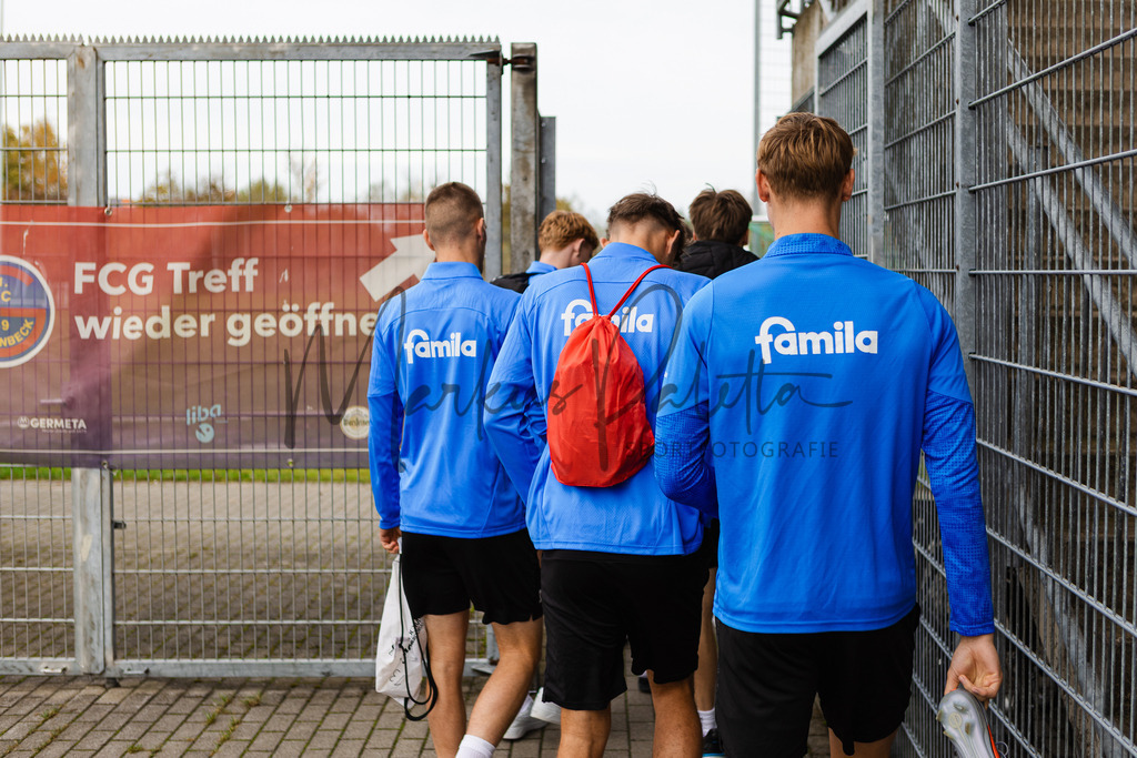 2. Bundesliga, Saison 2025/26, 11. Spieltag: SC Preußen Münster - Holstein Kiel | Münster, 31.10.2025: 2. Bundesliga, 11. Spieltag, Holstein Kiel schwitzt im Sportpark Gievenbeck in Münster an. Foto: sportfotografie.ms | Markus Paletta - Realisiert mit Pictrs.com