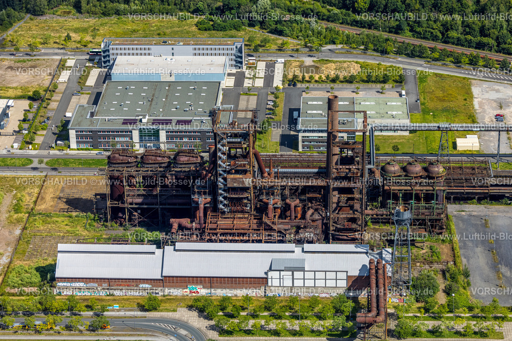Dortmund240700313 | Luftbild, Technologiepark Gewerbegebiet Phoenix West, Stahlwerk ehemaliger Hochofen, Zentrum für Produktionstechnologie (ZfP), Albonair GmbH Carlo-Schmid-Allee, Hörde, Dortmund, Ruhrgebiet, Nordrhein-Westfalen, Deutschland