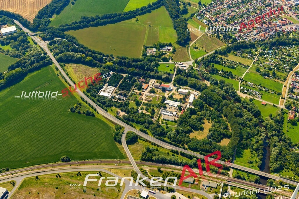Schwarza Rudolstadt Bild- Das Luftbild wurde 2025 vom UL-Flugzeug heraus erstellt ( keine Drohne bzw. Drohnenaufnahme ) - Hochauflösende Luftaufnahme -Nicht vergleichbar mit Google Maps oder Satelittenbilder- Die Geschenkidee !Mit Lizenz und Bildrechte bestellbar - CC