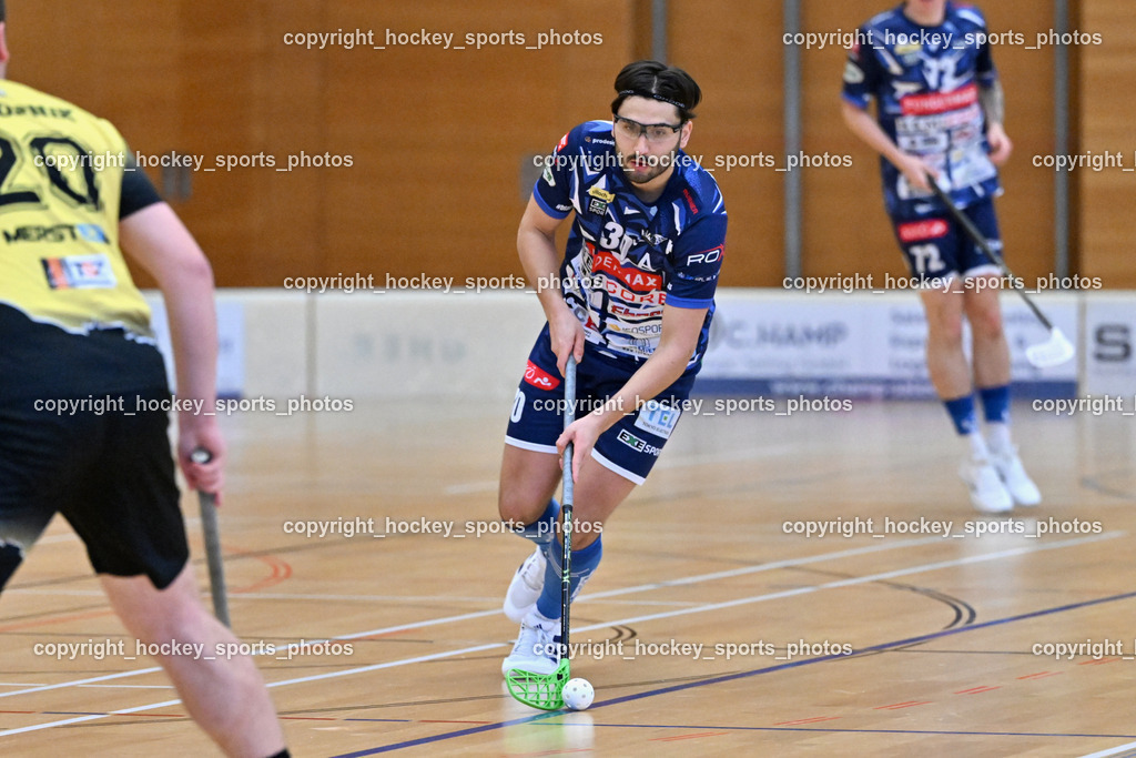 VSV Unihockey  vs. FBK Loka  | #30 Christoph Steiner VSV Unihockey, VSV Unihockey  vs. FBK Loka , VSV Unihockey  vs. FBK Loka  am 25.01.2026 in Villach (Ballspielhalle St. Martin), Austria, (Photo by Bernd Stefan)