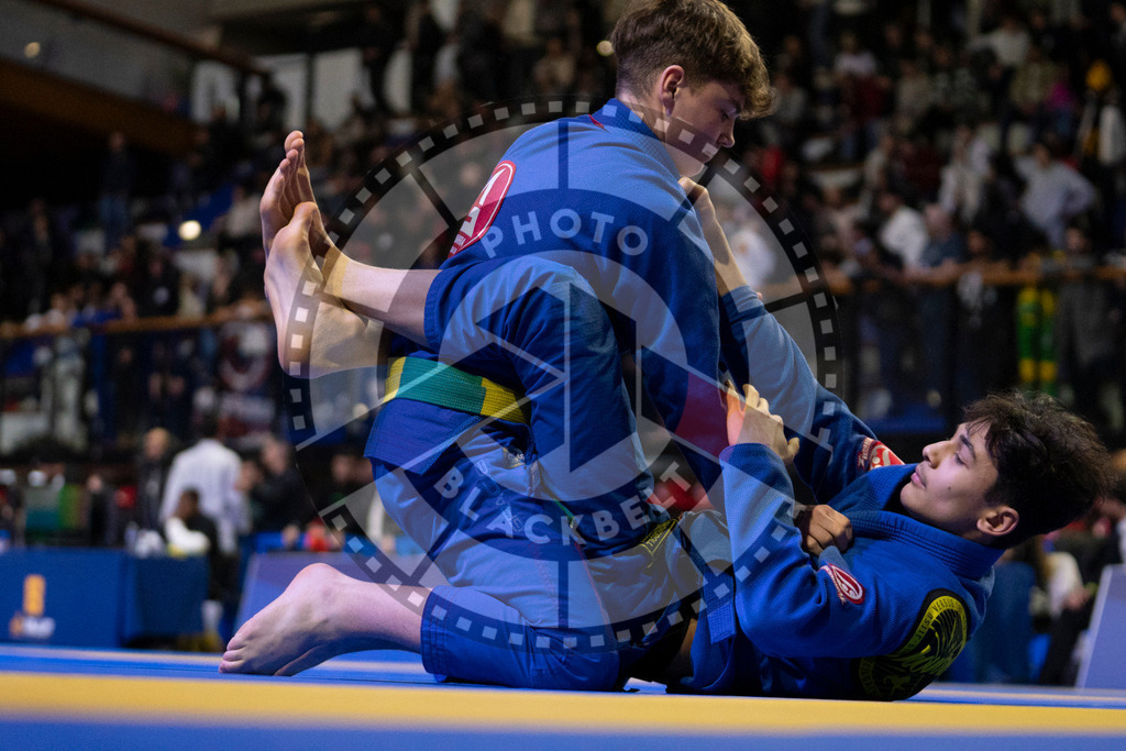 20240119PBB1534 | Fighters compete during the IBJJF European Championship in Paris, France, on January 19, 2024.