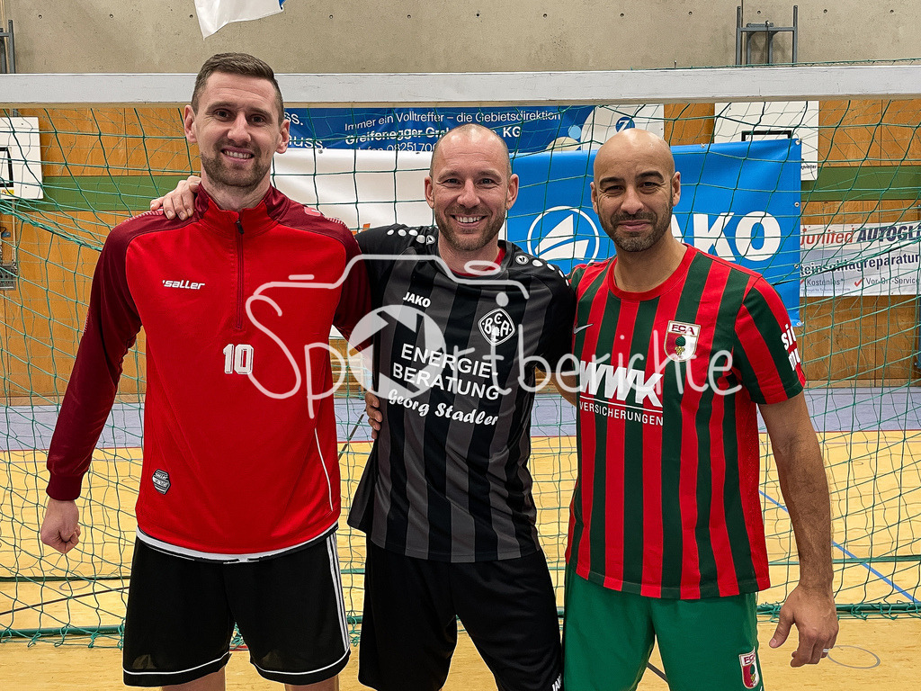 AH Traditions-CUP BC Aichach | v.l. Simon Knauer (bester Torschütze), Tobias Hellmann (Bester Torhüter), Marc Römer (Bester Spieler)