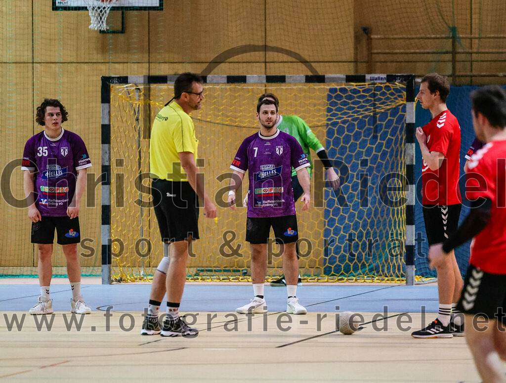 2024-01-27_050_SpVgg_Altenerding_gegen_TV_Altoetting | Erding, Deutschland, 27.01.2024:
Handball, Bezirksoberliga Männer 2023 / 2024, 13. Spieltag, SpVgg Altenerding gegen TV Altötting, Endergebnis: 30:28

Jakob Köhler (SpVgg Altenerding, #35), Simon Rüdiger (SpVgg Altenerding, #7)

Foto: Christian Riedel / fotografie-riedel.net