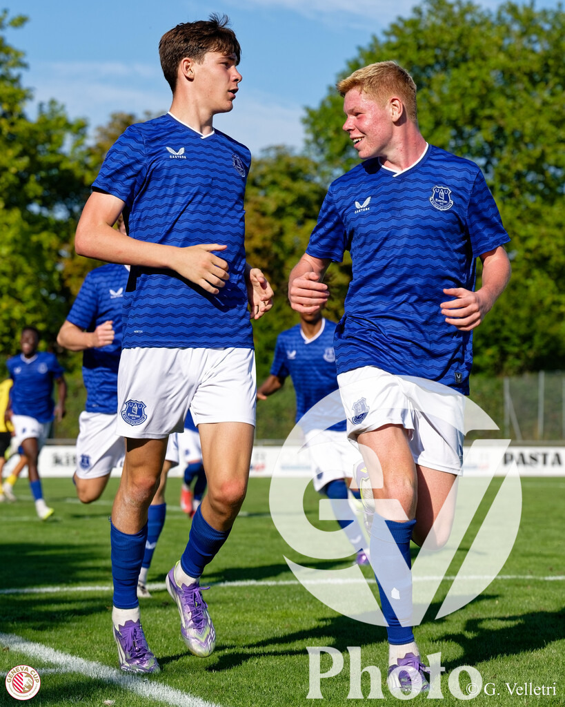GenevaCup Group Phase - FC Meyrin v Everton FC | during the GenevaCup Group Phase match between FC Meyrin and Everton FC at Stade des Arberes in Meyrin, Switzerland
