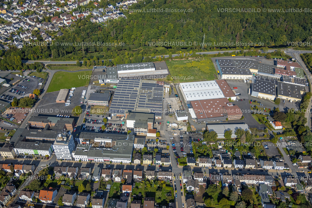 Arnsberg220903154 | Luftbild, Gewerbegebiet Möhnestraße, Neheim, Arnsberg, Sauerland, Nordrhein-Westfalen, Deutschland