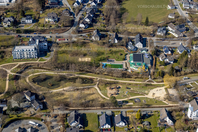 Eslohe220303966 | Luftbild, Kurpark und Esselbad, Eslohe, Eslohe, Sauerland, Nordrhein-Westfalen, Deutschland