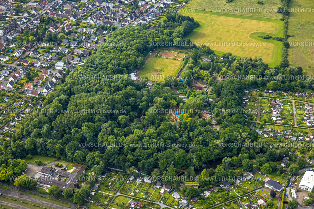 Hamm220601909 | Luftbild, Tierpark Hamm mit Kletterpark, alter Sportplatz, Kleingärtnerverein Waldfrieden, Mitte, Hamm, Ruhrgebiet, Nordrhein-Westfalen, Deutschland