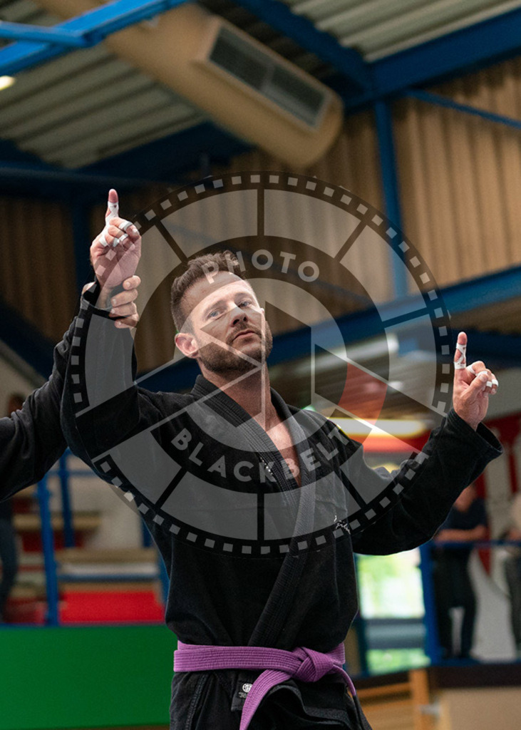 20230826PBB52775 | Fighters compete during the AJP INTLPRO BJJ and grappling competition in Hamburg, Germany, on August 26 2023.