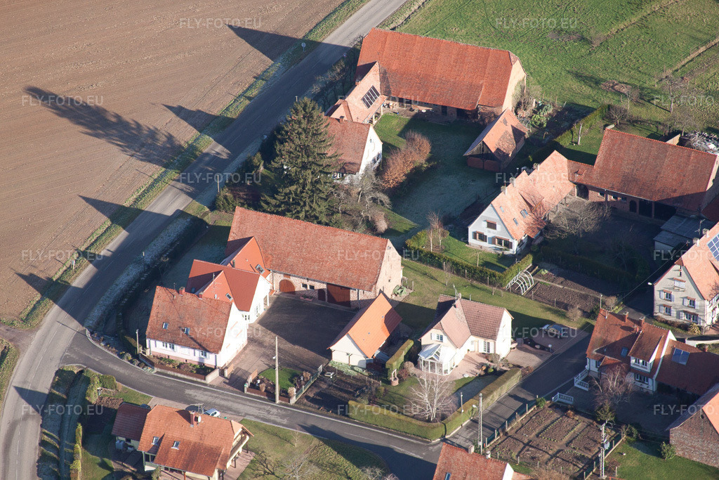 Vue aérienne: Quartier de Frohnackerhof à Seebach dans le département Bas Rhin, France – .Photo: IMG_48473.jpg prise le 11/12/2011 par Werner Riehm/FLY-FOTO.eu – Résolution de l'original: 4752 x 3168 px