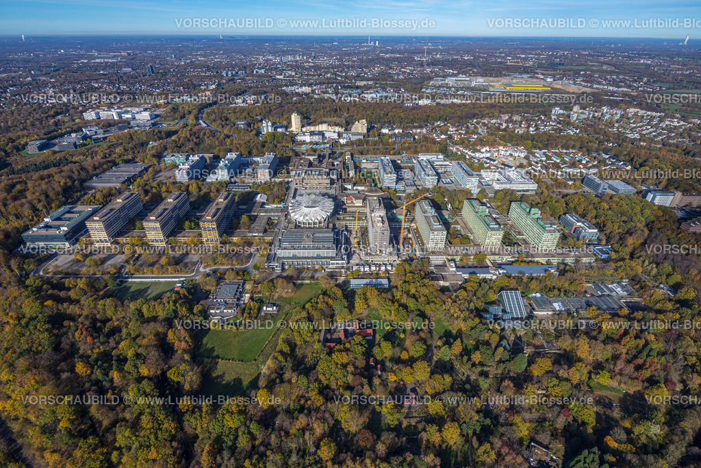 Bochum221100661 | Luftbild, RUB Ruhr-Universität Bochum, Herbstfarben, Querenburg, Bochum, Ruhrgebiet, Nordrhein-Westfalen, Deutschland