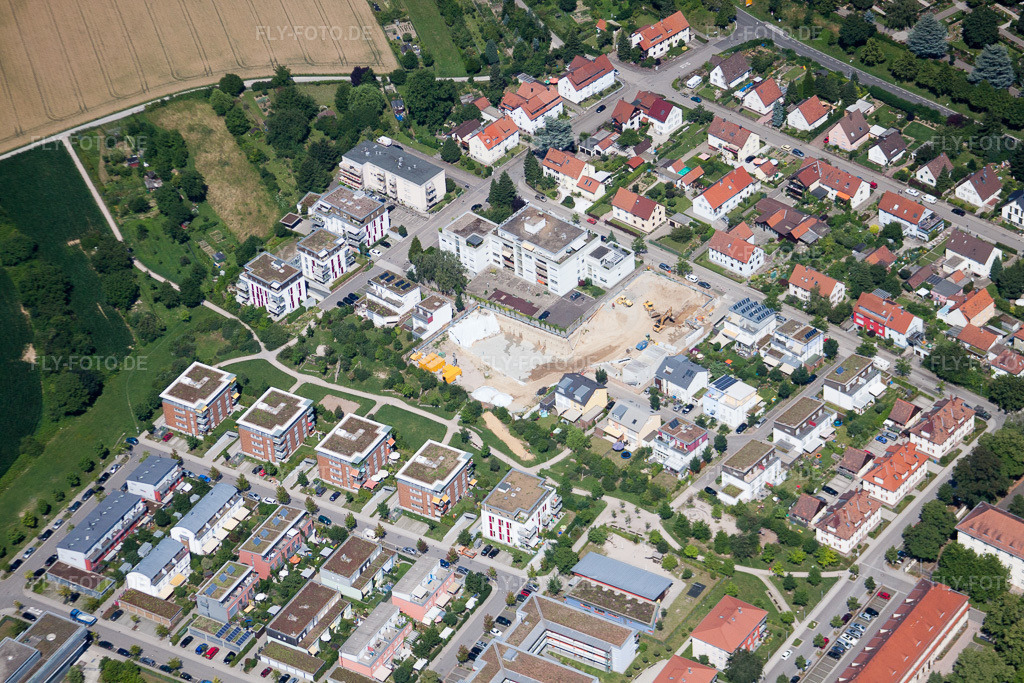 Luftbild: Alexiusstr in Ettlingen im Bundesland Baden-Württemberg in Deutschland. Foto: IMG_42040.jpg vom 27.06.2011 durch Werner Riehm/FLY-FOTO.de