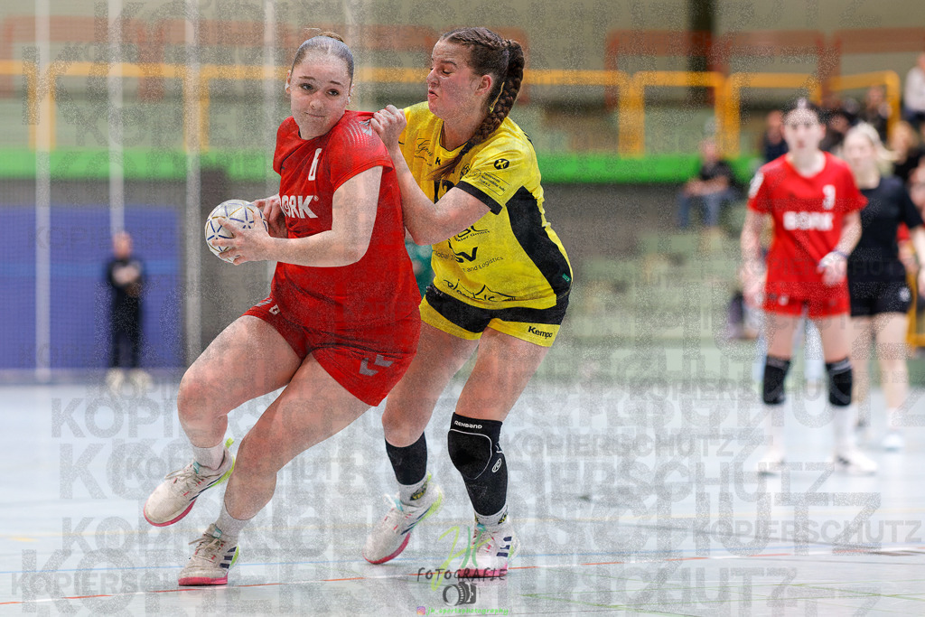 Hessenmeisterschaft wJC - Finale; HSG Kleenheim - HSG Weiterstadt/ Braunsh.Worf. | Hessenmeisterschaft wJC - Finale; HSG Kleenheim - HSG Weiterstadt/ Braunsh.Worf. am 22.03.2025 in Biedenkopf (Sporthalle Lahntalschule)Photo © 2025 - Jörg Heinrich - Realisiert mit Pictrs.com