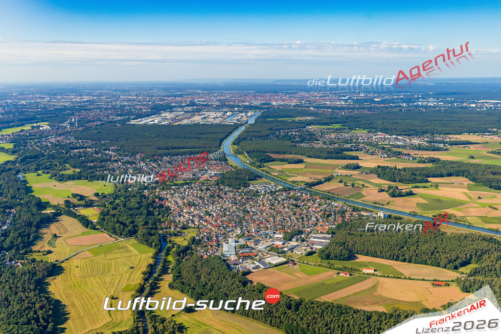Geschenkidee Katzwang bei Nürnberg -Die Luftbildaufnahme wurde 2025 vom UL-Flugzeug heraus erstellt ( keine Drohne ) - Hochauflösende Luftaufnahme -Nicht vergleichbar mit Google Maps oder Satelittenbilder- Die Geschenkidee !Mit Lizenz und Bildrechte bestellbar