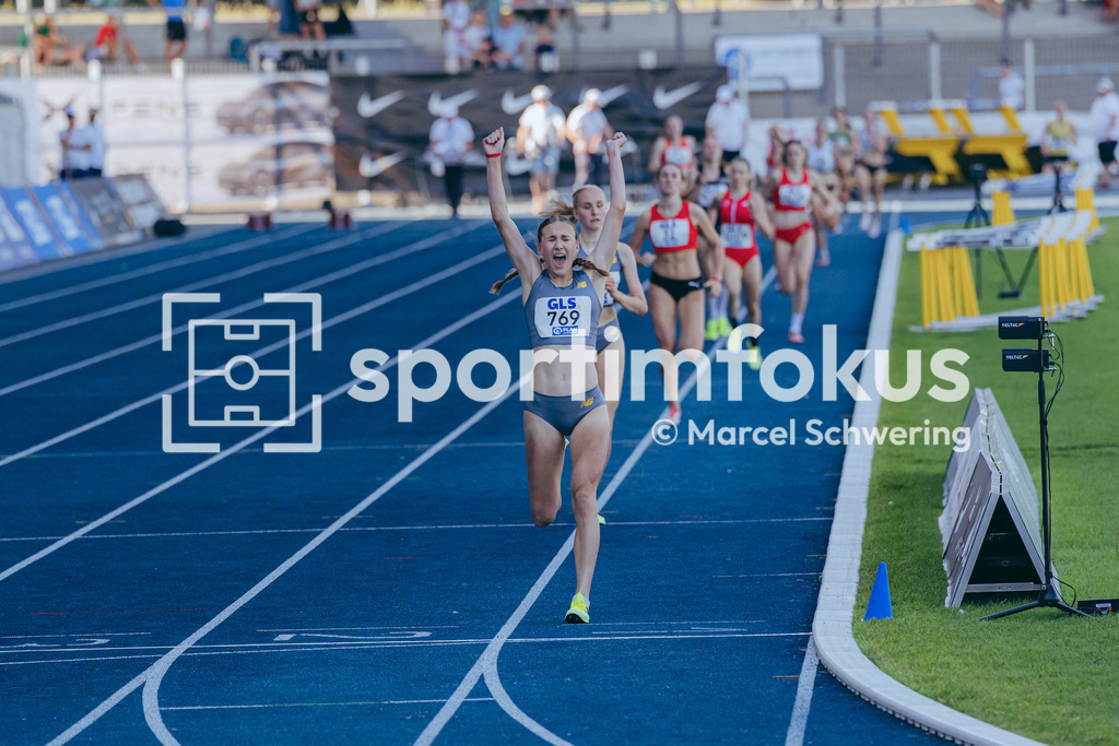 Deutsche Meisterschaften U20 / U16 2026 | Lera Miller, VfL Löningen, 769, 1500-Meter-Lauf, Finale, Deutsche Meisterschaften der U20 &amp; U16 2026, Lohrheidestadion Bochum-Wattenscheid, 11.07.2026. Foto: Marcel Schwering / sportimfokus - Realisiert mit Pictrs.com