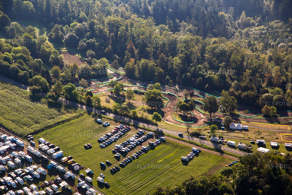 Luftbild: 61. Rudersberger Seitenwagen Motocross 2023 FIM SIDECARCROSS WORLD CHAMPIONSHIP des MSC Wieslauftal e.V. Motocross im Ortsteil Königsbronnhof in Rudersberg im Bundesland Baden-Württemberg in Deutschland. Foto: IMG_138574.jpg vom 16.09.2023 durch Werner Riehm/FLY-FOTO.deMSC-Wieslauftal e.V. im ADAC - Motorsportclub Wieslauftal e.V. im ADAC