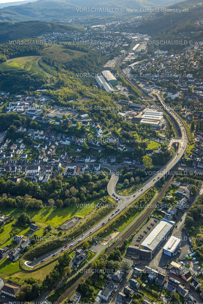 Siegen230912914 | Luftbild, Bühltunnel Tunneleinfahrt der Bundesstraße B62 Ecke Siegtalstraße, Niederschelden, Siegen, Siegerland, Nordrhein-Westfalen, Deutschland