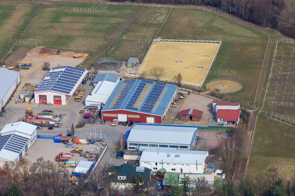 Luftbild: Gewerbegebiet Am Gäxwald mit Klarsicht-Verpackungen Weber GmbH, REGAB GmbH Tiefbau und Feinwerk Präzisions- und Messtechnik GmbH & Co. KG in Herxheim bei Landau im Bundesland Rheinland-Pfalz in Deutschland. Foto: IMG_37762.jpg vom 12.03.2011 durch Werner Riehm/FLY-FOTO.deWWW.REGAB.DE