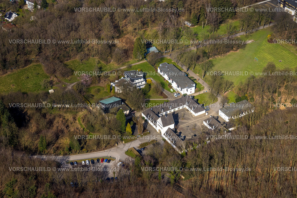 Essen240302261Kettwig | Luftbild, Jugendbildungsstätte St. Altfrid Bildungszentrum, im Waldgebiet, Heiligenhaus, Ruhrgebiet, Nordrhein-Westfalen, Deutschland