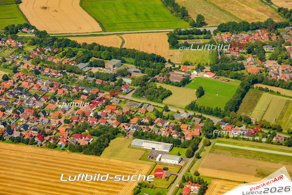 Luftaufnahme Wybelsum Emden - Die Luftaufnahme wurde 2025 vom UL-Flugzeug heraus erstellt ( ohne Drohne ) - Hochauflösende Luftaufnahme - für professionelle Ausdrucke geeignet. Die Geschenkidee !Mit Lizenz und Bildrechte bestellbar