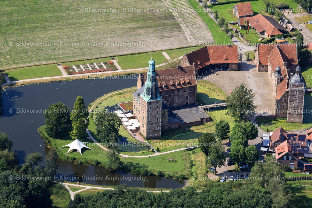 luftbilder-raesfeld-schloss-stadt-0120 | Luftbilder Schloss Raesfeld  Stadt Raesfeld Kreis Borken - Realisiert mit Pictrs.com
