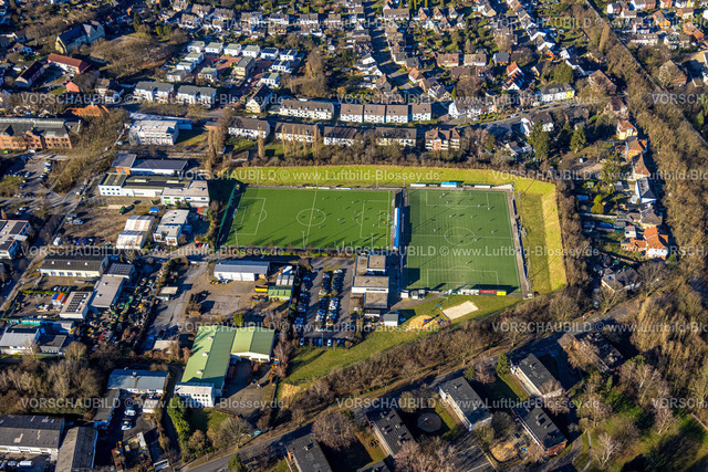 Bottrop240107317 | Luftbild, Fußballstadion Im Blankenfeld des SV Rhenania Bottrop 1919 e.V., Batenbrock-Nord, Bottrop, Ruhrgebiet, Nordrhein-Westfalen, Deutschland