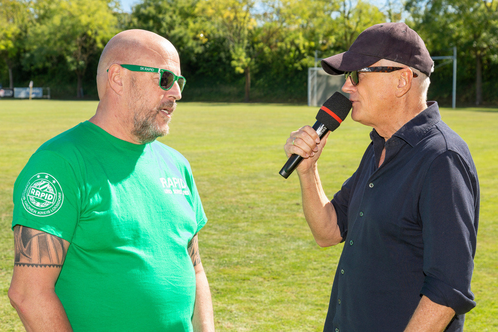 Spiel-0017_Legenden ASK-RAPID | Fotodoku 80 Jahre ASK-Loosdorf: Legendenmatch ASK-Loosdorf - Rapid WIENSponsoren, Mannschaften, Begrüßung, Interviews, das Spiel, Besucher, Fans, Stimmung.