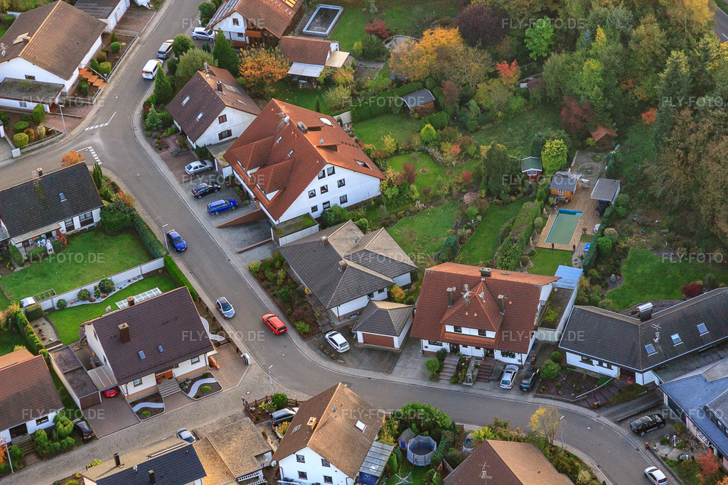 Luftbild: Südring x Pfarrer-Löser-Straße in Rülzheim im Bundesland Rheinland-Pfalz in Deutschland. Foto: IMG_60293.jpg vom 22.10.2013 durch Werner Riehm/FLY-FOTO.de