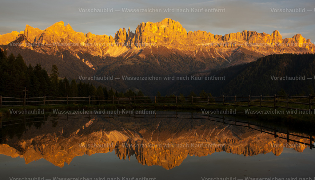 Rosengarten in der Abendsonne | das berühmte Glühen dieses markanten Gebirges in den Dolomiten - Realisiert mit Pictrs.com