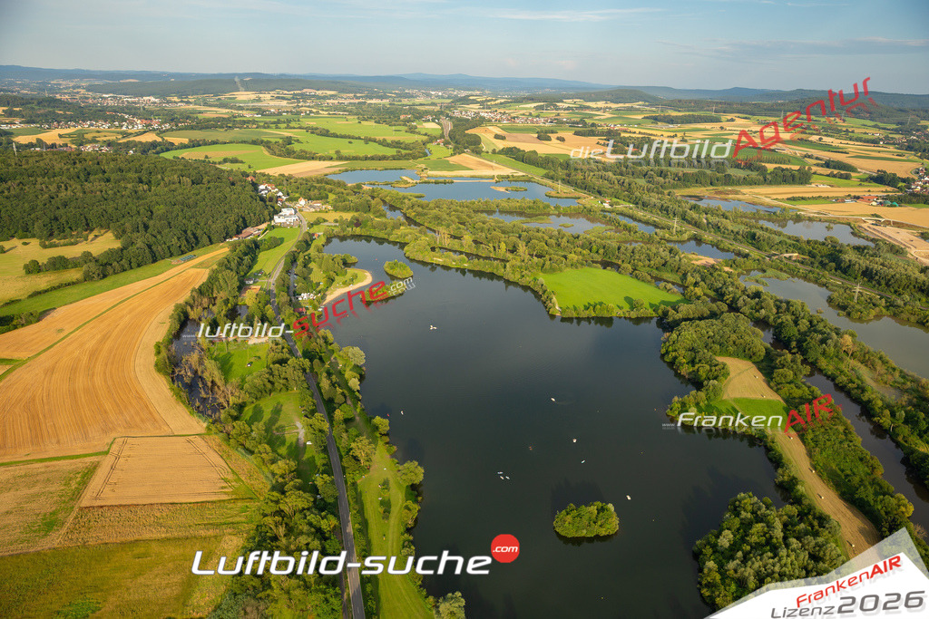 Das Luftbild zeigt :  Michelau Rudufersee - Die Luftaufnahme wurde 2024 vom UL-Flugzeug aus erstellt ( keine Drohne ) - Hochauflösende Luftaufnahme - Für grossformatige Ausdrucke geeignet. Die Geschenkidee !Mit Lizenz und Bildrechte bestellbar