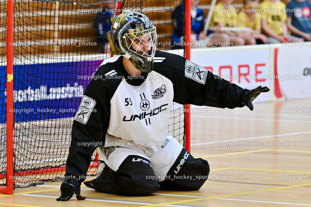 VSV Unihockey vs. KAC Floorball | #55 Maximilian Obereder KAC Floorball, VSV Unihockey vs. KAC Floorball, VSV Unihockey vs. KAC Floorball am 12.04.2025 in Villach (Ballspielhalle St. Martin), Austria, (Photo by Bernd Stefan)