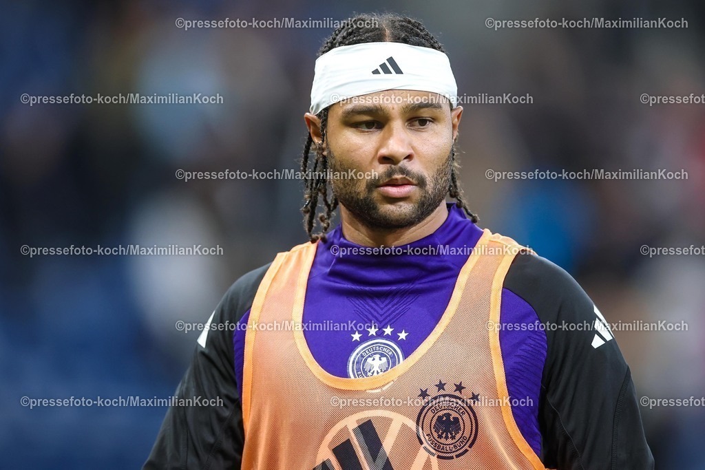DFB10102502020 | 10.10.2025, Fußball, Länderspiel, Deutschland - Luxemburg, UEFA WM-Qualifikation, 2025/2026, Gruppe A, PreZero Arena in Sinsheim: Serge Gnabry (GER #20) DFB regulations prohibit any use of photographs as image sequences and or quasi-video.