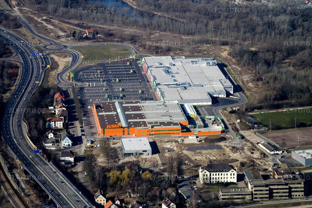 Luftbild: Maximiliansau, Maximilianscenter von Westen im Ortsteil Maximiliansau in Wörth im Bundesland Rheinland-Pfalz in Deutschland. Foto: IMG_9415.jpg vom 17.02.2008 durch Werner Riehm/FLY-FOTO.de