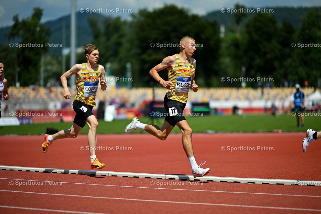 U18 EM - Tag 4_64 | European Athletics U18 Championships am 21.07.2024 in Banska Brystica; 3000m, Benjamin Klonowski und Paul Klose. Foto: Kai Peters - Realisiert mit Pictrs.com