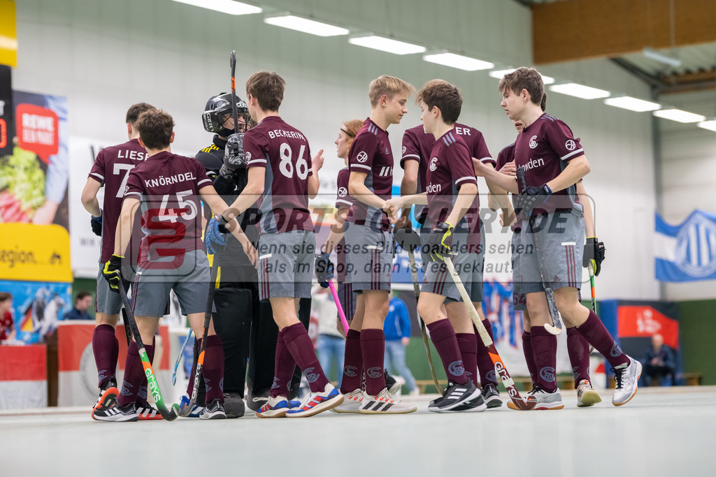 SFE_20230305_0010 | Deutsche Meisterschaft Männliche U16 Halle 2023 am 05.03.2023 in Köln (KTHC Stadion Rot-Weiss Köln Tennis and Hockey Club), Photo: Stephan Fehrmann 2022 (Sports-Gallery)