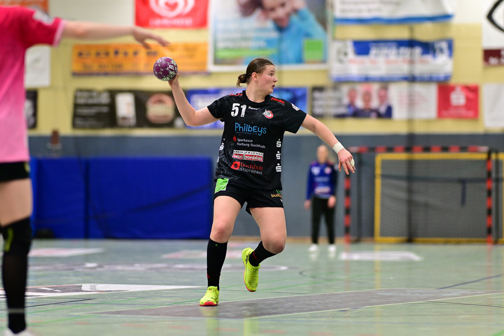 Handball I Frauen I Saison 2024-2025 I 2. HBF I 16. Spieltag I HL Buchholz 08-Rosengarten - SV Union Halle-Neustadt | Der Sportfotograf. - Realisiert mit Pictrs.com