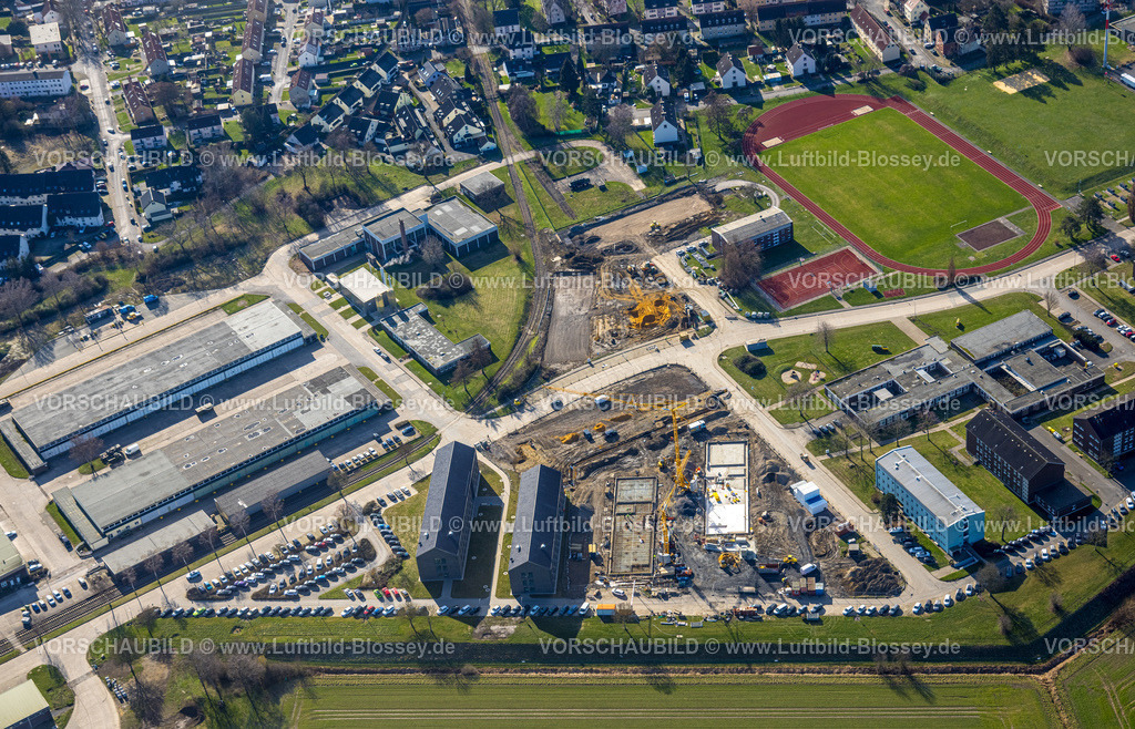 Unna230213063 | Luftbild, Glückauf-Kaserne, Sportplatz, Heeren-Werve, Kamen, Ruhrgebiet, Nordrhein-Westfalen, Deutschland