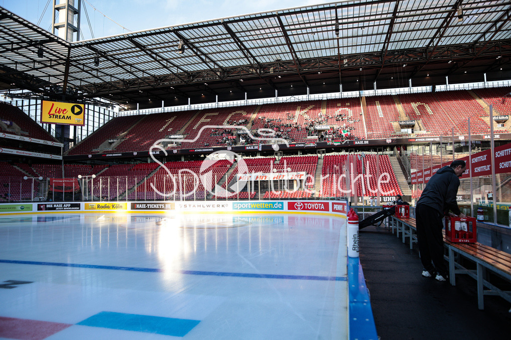 Kölner Haie - Augsburger Panther | Das Rheinenergiestadion vor der DEL Partie zwischen den Haien und den Panthern / Stadion / Stadionfoto