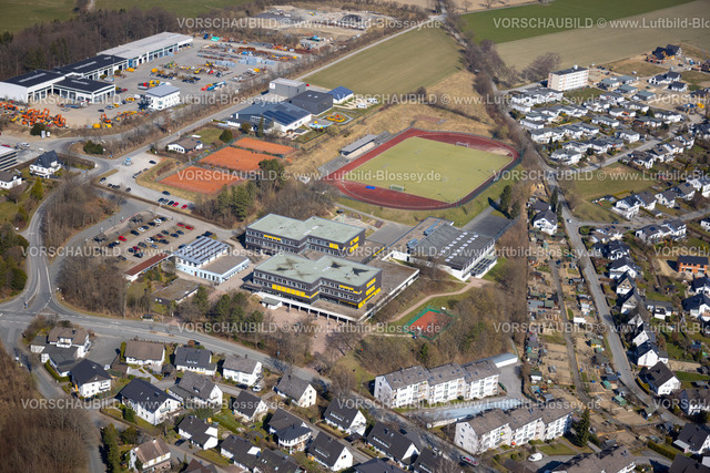 Schmallenberg220303757 | Luftbild, Städtisches Gymnasium und Sportanlage, Wormbach, Schmallenberg, Sauerland, Nordrhein-Westfalen, Deutschland