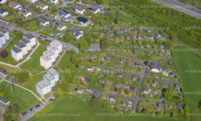 Meschede230500723 | Luftbild, Kleingartenverein Lanfertsweg, Meschede-Stadt, Meschede, Sauerland, Nordrhein-Westfalen, Deutschland