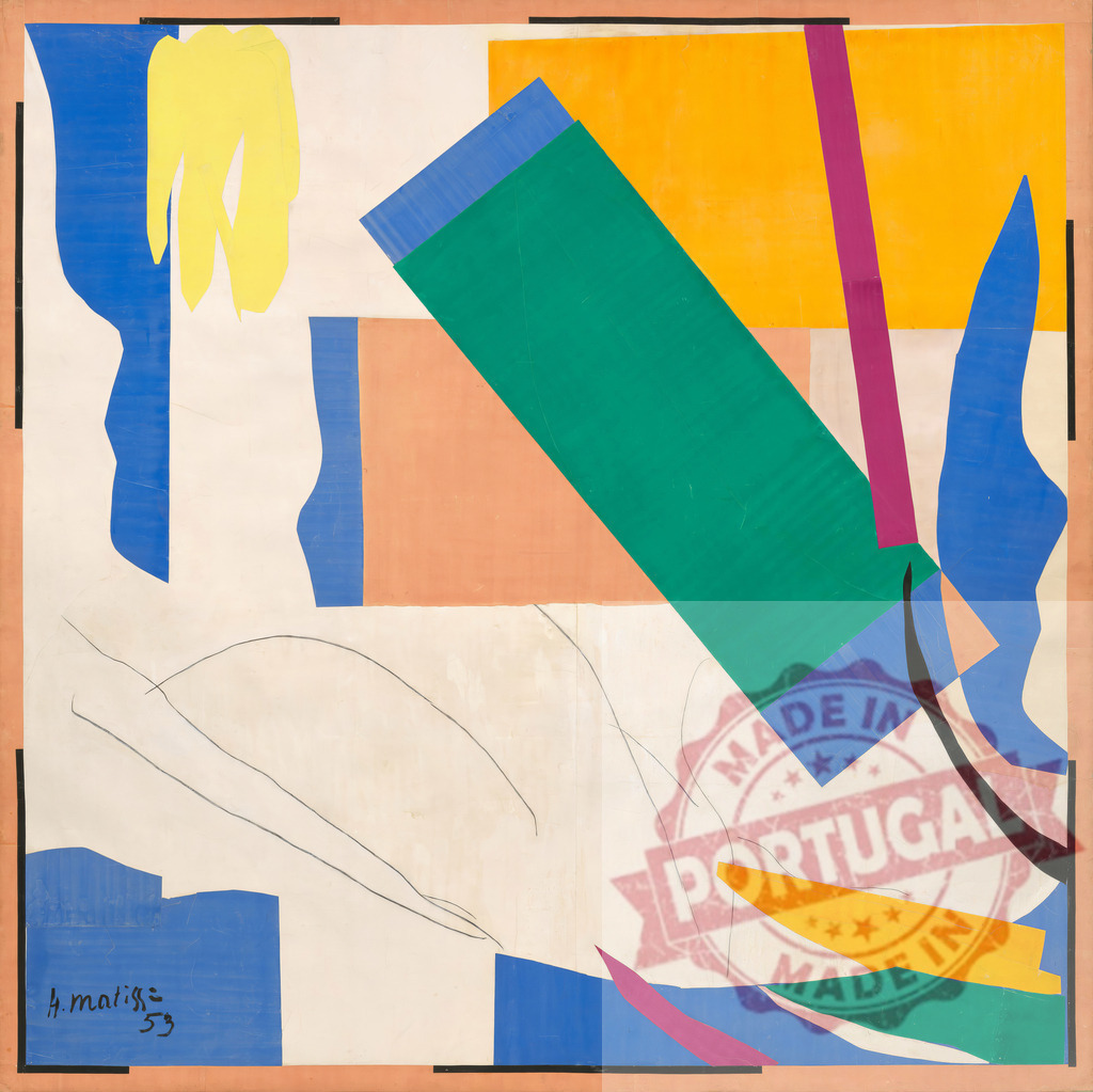 Henri Matisse Memory of Oceania cutout abstract collage. Henri Matisse | Henri Matisse cutout collage presenting abstract shapes and colors with minimalist lines - Realized with Pictrs.com