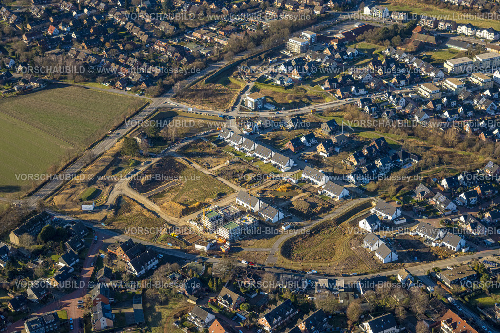 Bottrop240107799 | Luftbild, Baustelle Neubau Wohngebiet Dorfheide und Schultenkamp, Kirchhellen, Bottrop, Ruhrgebiet, Nordrhein-Westfalen, Deutschland