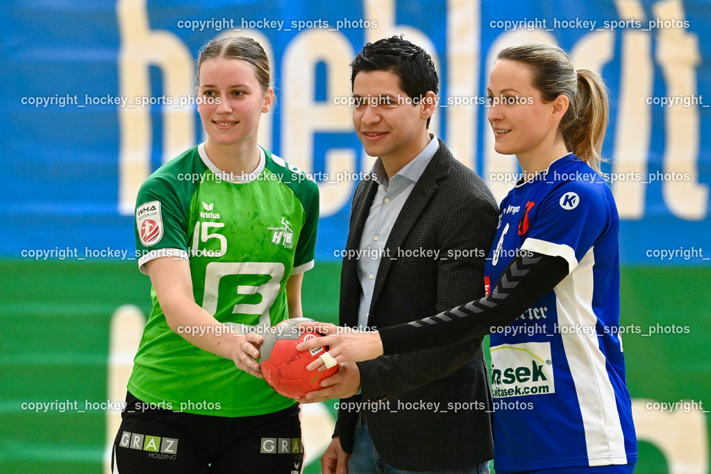 SC Ferlach Damen vs. HIB Graz 18.2.2023 | #15 NIKOLIC Ivana, Stadtrat Ferlach Dominic Keuschnig, #6 KAVALAR Anna-Maria