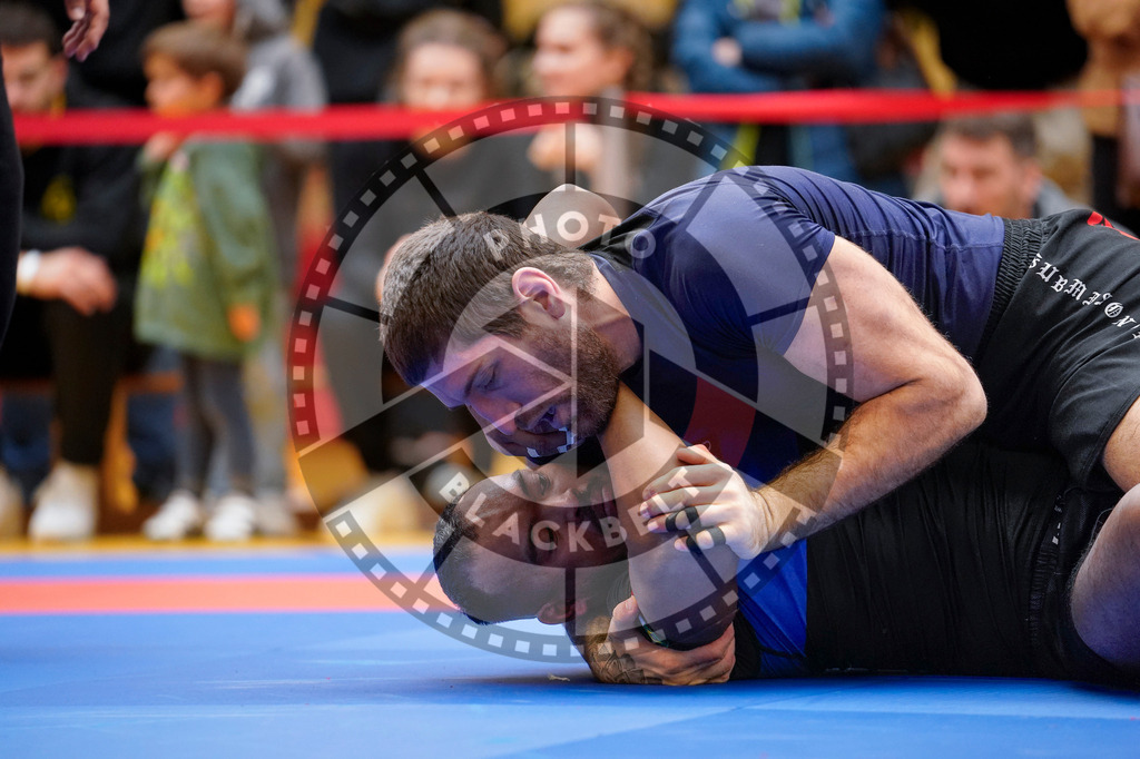 20240203PBB08119 | Fighters compete during the Brazilian Jiu-Jitsu Championship of the AJP Tour in Maintal by Frankfurt am Main, Germany, on February 2, 2024.