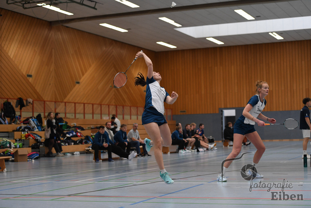 Badminton TV Metjendorf | Frauen Doppel, Wiebke Schwetje und Kira Veldmann; Badminton TV Metjendorf am 26.10.2025 in Metjendorf (Sporthalle Auf dem Kamp); Photo: Philip Eiben 2025 - Realisiert mit Pictrs.com