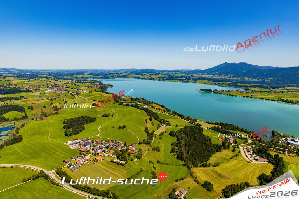 Eschach Füssen Bild- Das Luftbild wurde 2025 vom UL-Flugzeug heraus erstellt ( keine Drohne ) - Hochauflösende Luftaufnahme -Nicht vergleichbar mit Google Maps oder Satelittenbilder- Die Geschenkidee !Mit Lizenz und Bildrechte bestellbar