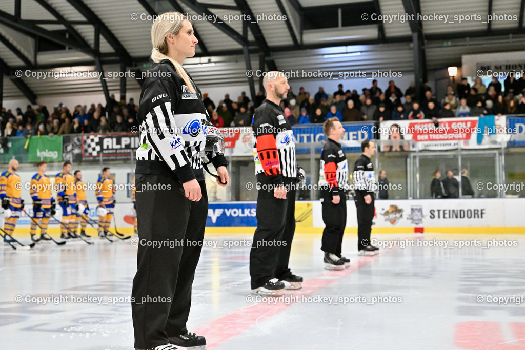  ESC Steindorf vs. EHC Althofen 2.3.2023 | Klemm Anja, Ettlmayer Timo, Holzer Daniel, Kostynski Daniel, Referees